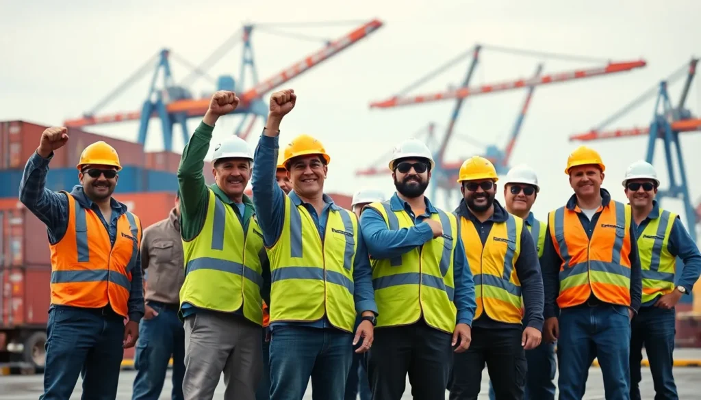 long shore men on strike