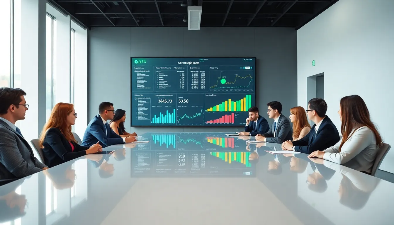 diverse professionals collaborating in a modern office.